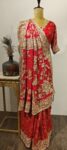 Divine Red Zardosi bandhani  Saree of Laddu Gopal – Embellished with Meenakari Elegance
