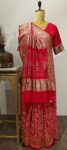 Rajwada Red Bandhej with Royal Zari Weave.