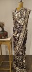ChocoFlora – Brown Parsigara Saree with Timeless Thread Motifs