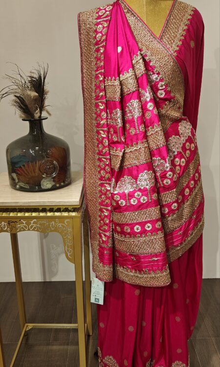 Raniwara – Zardozi Masterpiece in Bold Pink Tones