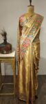 Kamalkriti – Zari-Embellished Kanchi Drape with Threaded Florals