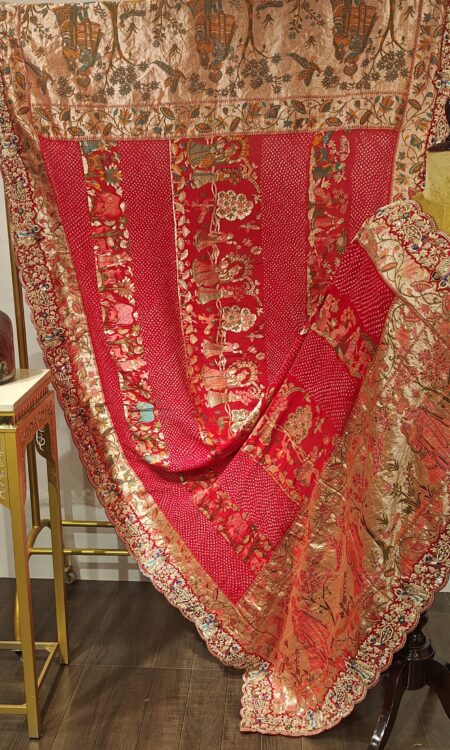 Pavitra Bandhan: Radha-Krishna Meenakari Dupatta in Bandhej Elegance