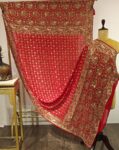 Rudhir Vana: Red Jungle-Themed Bandhani Dupatta with Fine Craftsmanship