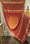 Phoolkari Piliya: Floral Meenakari Woven Dupatta