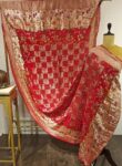 Sone ki Phoolkari: Garchola Dupatta in Red with Gold Weave & Meena Blooms