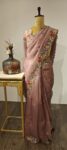 Saanjh Blush: Subtle Pink Elegance with Blooming Threadwork