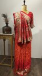 Surya Chandra:-Red to Orange Pelia Saree with Celestial Floral motif along with zari weaving.