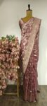Gulnaar Vanika: Onion Pink Banarasi with Zari Elephants & Peacocks