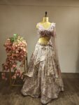 Aafreen – Contemporary  Lehenga with One-Shoulder Drape Detail