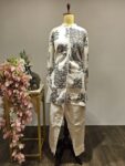 Ivory Coord Set with Intricate Monochrome Hand Embroidery