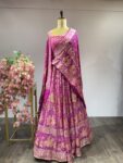 Raas Leela: Magenta-Purple Bandhani Banarasi Lehenga with Mythical Weave Story