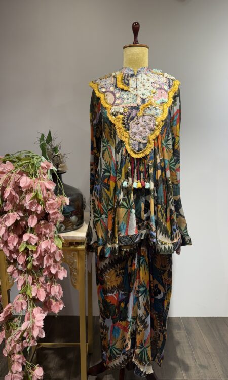 Empress Bloom Drape Skirt & Hand Embellished Cape