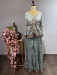 Bloom in  Mint – Embroidered Sharara Co-ord with Fusion Vibes