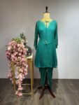 Lahariya Saanjh: Green Kurti & Dhoti Pant Set