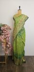 Ombre Green bandhani saree