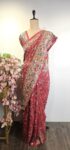 Red colour bandhani sareee