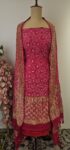 Georgette bandhani unstitched suit