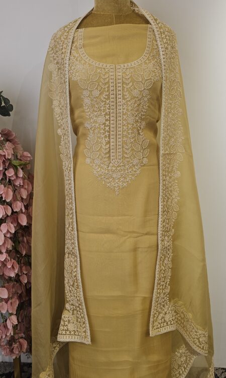 Organza Unstitched suit