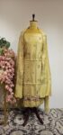 Mehandi green unstitched suit
