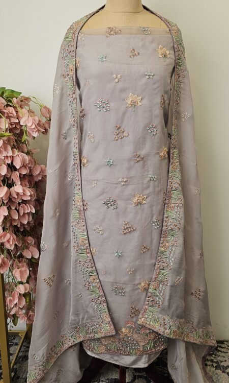Organza Unstitched suit