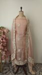 Organza unstitched suit