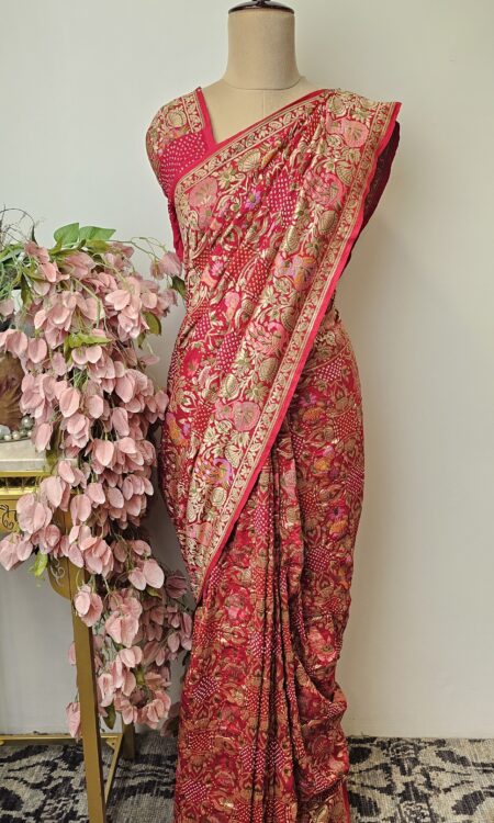 Banarasi Silk bandhani saree