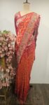 Georgette banarasi saree with bandhani