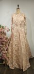 Peach pink lehenga with long jacket