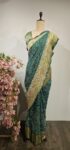 Green colour bandhani saree