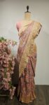 Light pink colour bandhani saree