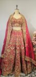 Pink colour bridal lehanga