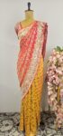 Georgette banarasi bandhani saree