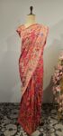 Pink colour bandhani saree