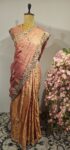 Pink colour tissue saree