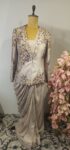 Grey colour drape saree