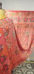 Red Bandhani Dupatta with complete zari weaving with meenakari (odhana)