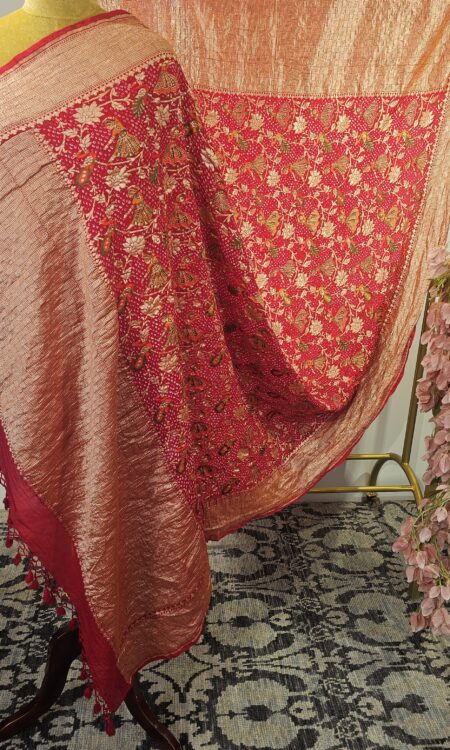 Red Bandhani Dupatta