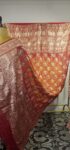Red - orange (pilia) Gajraj concept bandhani dupatta.