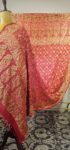 Red-Pink (pilia) georgette bandhani dupatta