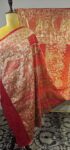 Red to orange ombre bandhani duppatta