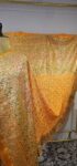 Yellow banarasi silk bandhani dupatta