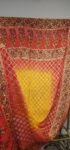 Red-yellow pilia bandhani dupatta