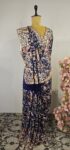 Navy blue colour parsi gara saree