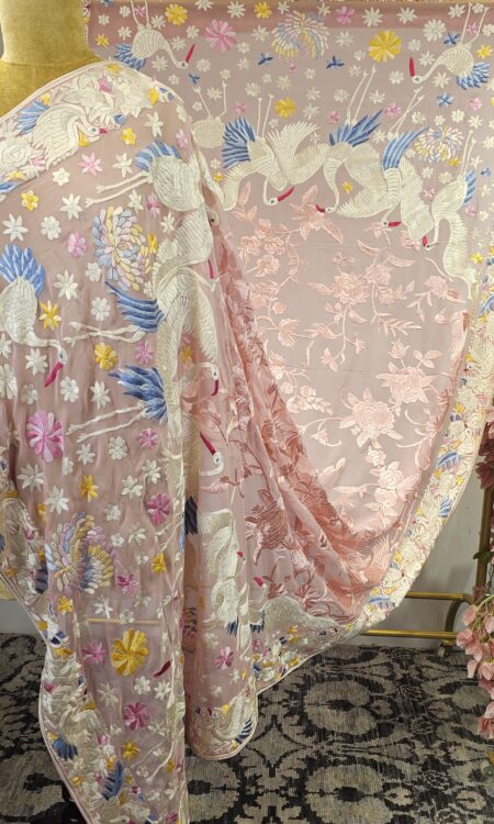 Light pink colour parsi gara duppatta