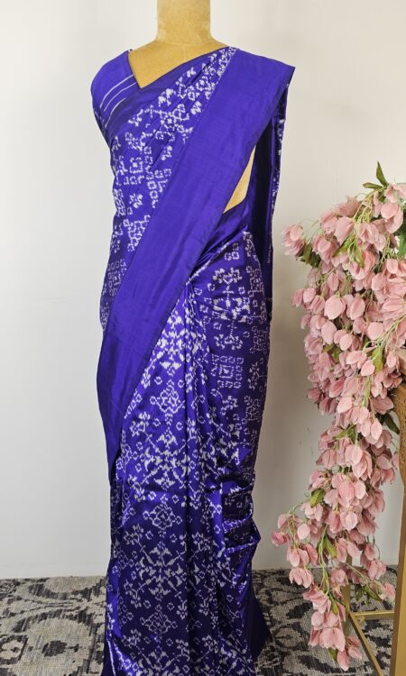 Purple colour Ikat saree