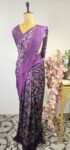 Wine Ikat saree
