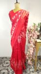 Red Ikat saree