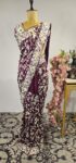 Wine parsi saree
