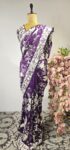 Purple parsi saree