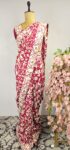 Red Parsi saree